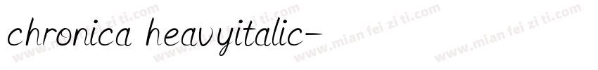 chronica heavyitalic字体转换